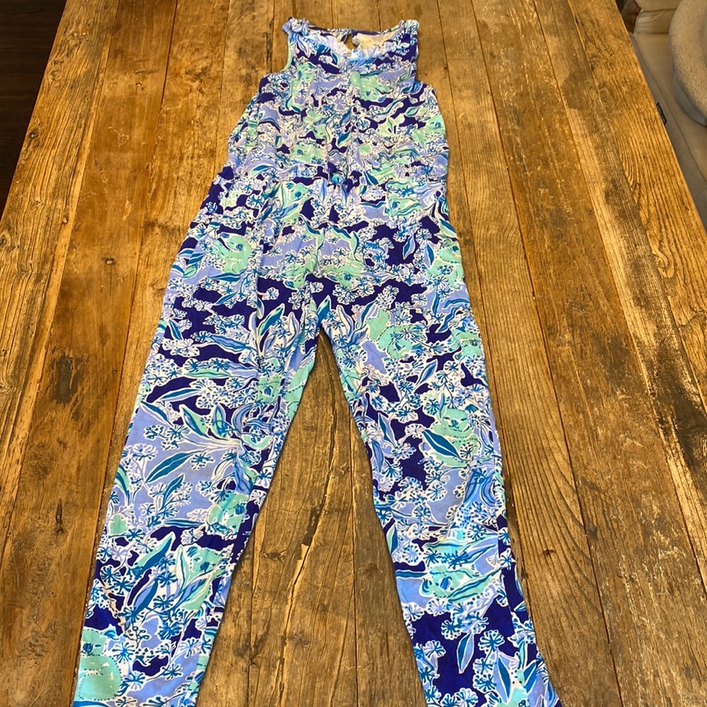 Lilly Pulitzer girls size 10-12 blue jumpsuit